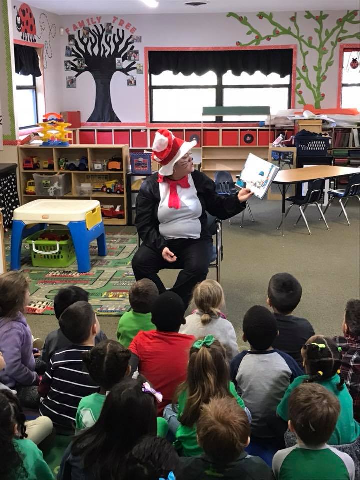 Dr. Seuss, NEA, Read Across America, reading, childcare, child care, children, Cat in the Hat, The Lorax, Fox in Sox, daycare, preschool, early education, Thing 1 and Thing 2, Green Eggs and Ham