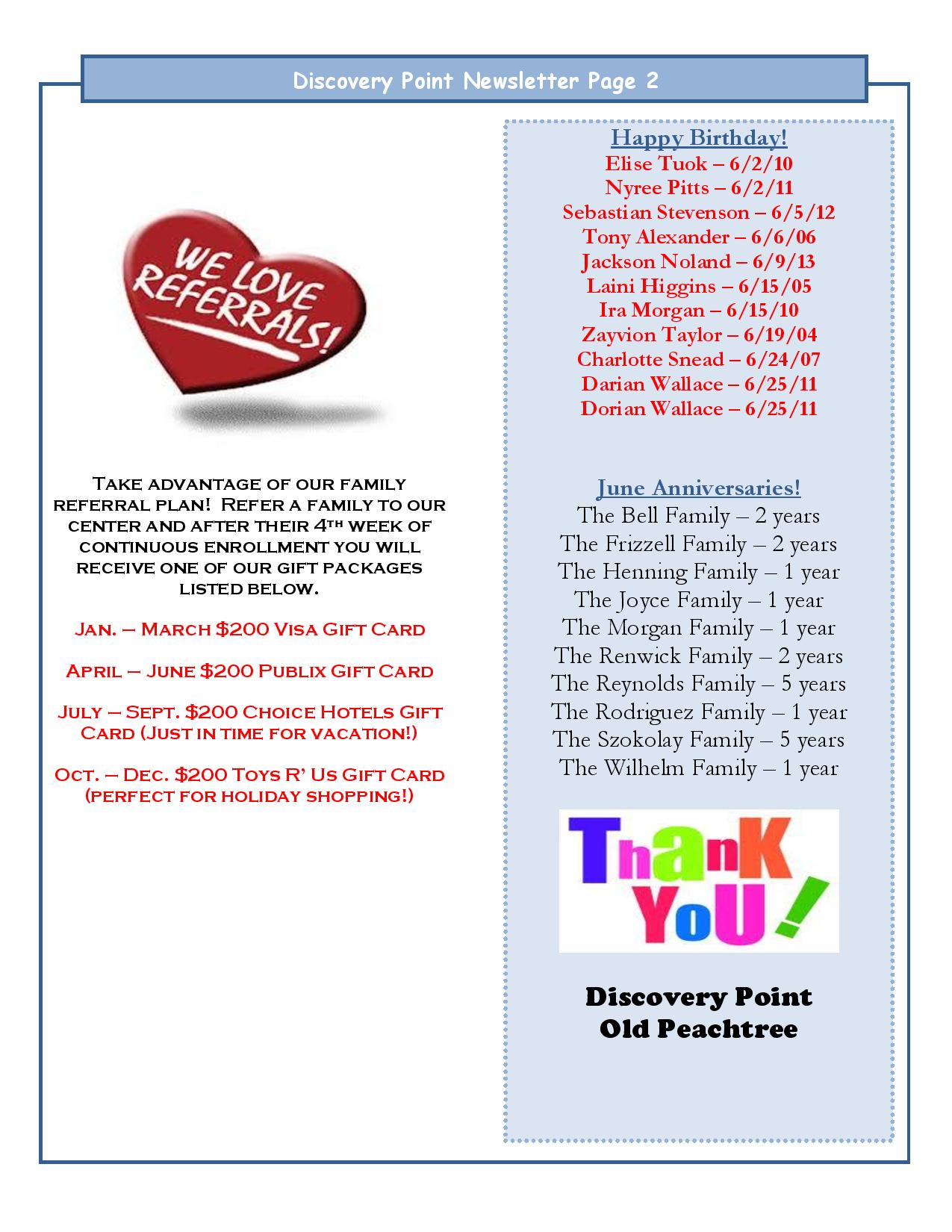 Discovery Point Old Peachtree June 2015 Newsletter Page 2