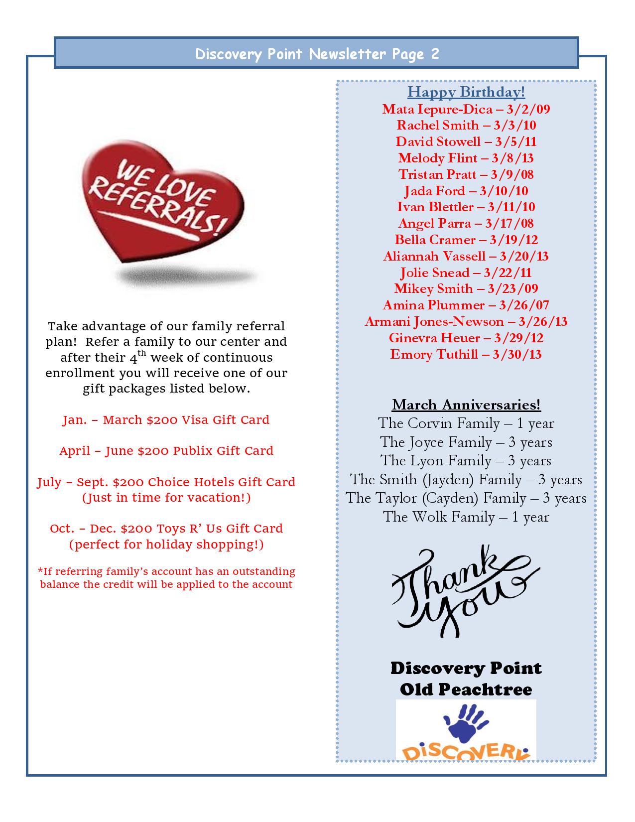 Discovery Point Old Peachtree March 2015 Newsletter Page 2